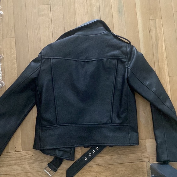 Black faux leather jacket - Picture 3 of 5